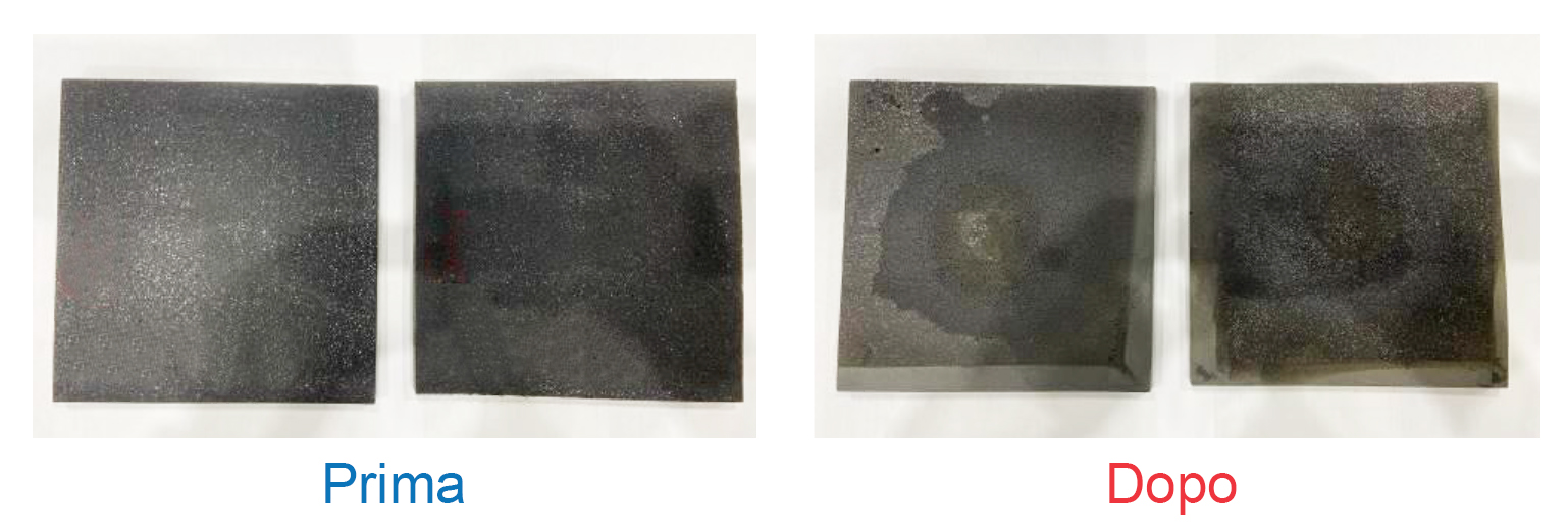 Foto 2 | Test di esposizione accelerata (3 mesi) ai raggi UV di AF Brick - Prima e dopo